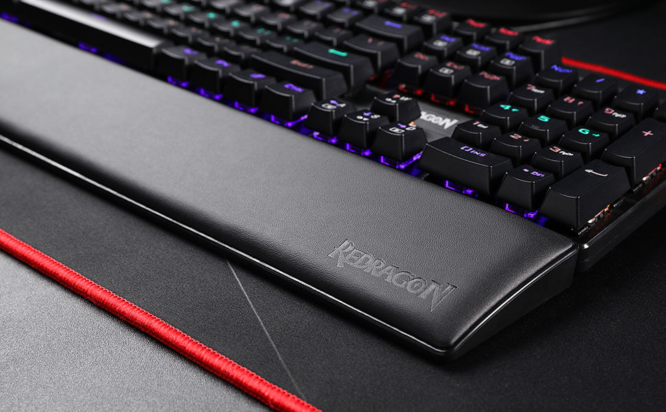 Redragon P037 Meteor L Keyboard Wrist Rest Pad Soft Memory Foam w/ Anti-Slip Rubber Base For 100% 104 Keys Compact Size